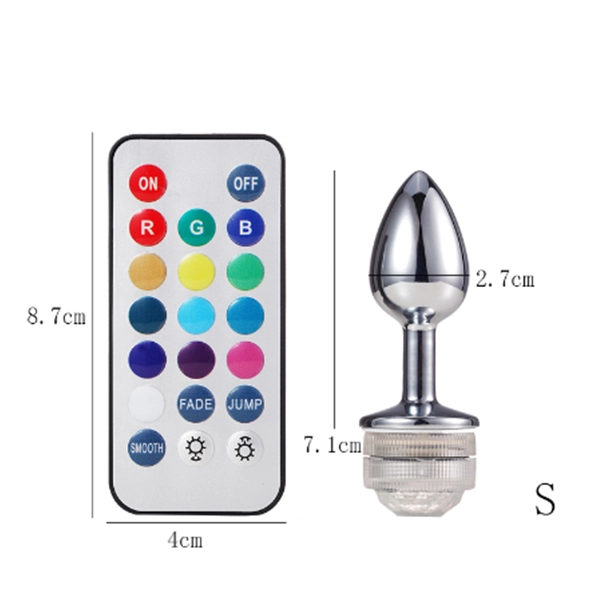 Plug anal acier lumineux à distance Taille S – Image 5