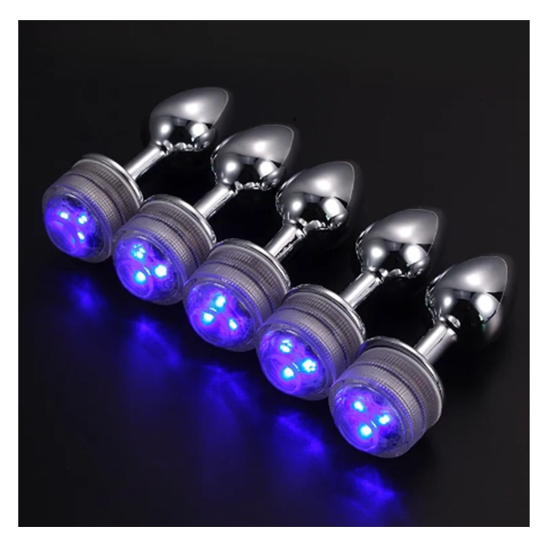Plug anal acier lumineux à distance Taille S – Image 2